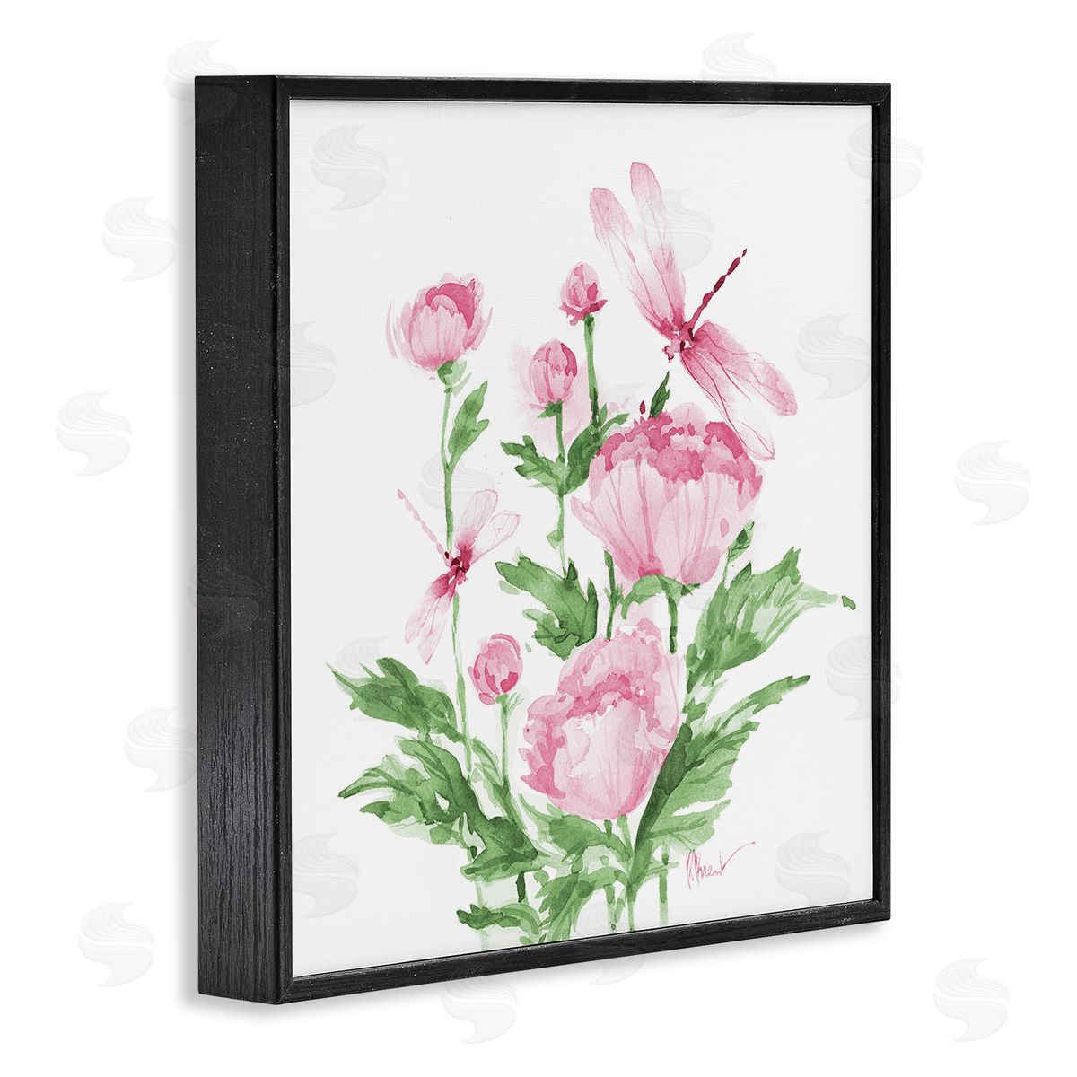 Paul Brent Province Peonies & Dragonfly Canvas Wall Art Print