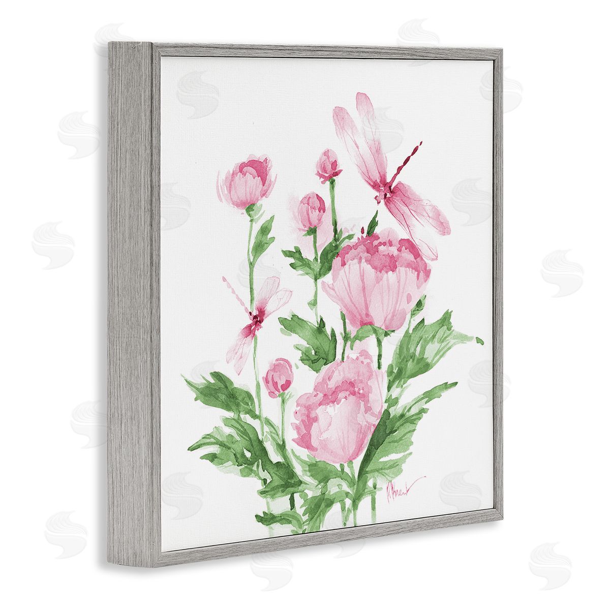 Paul Brent Province Peonies & Dragonfly Canvas Wall Art Print