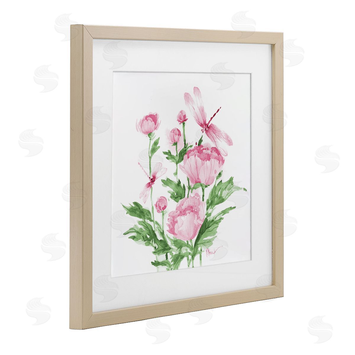 Paul Brent Province Peonies & Dragonfly Canvas Wall Art Print