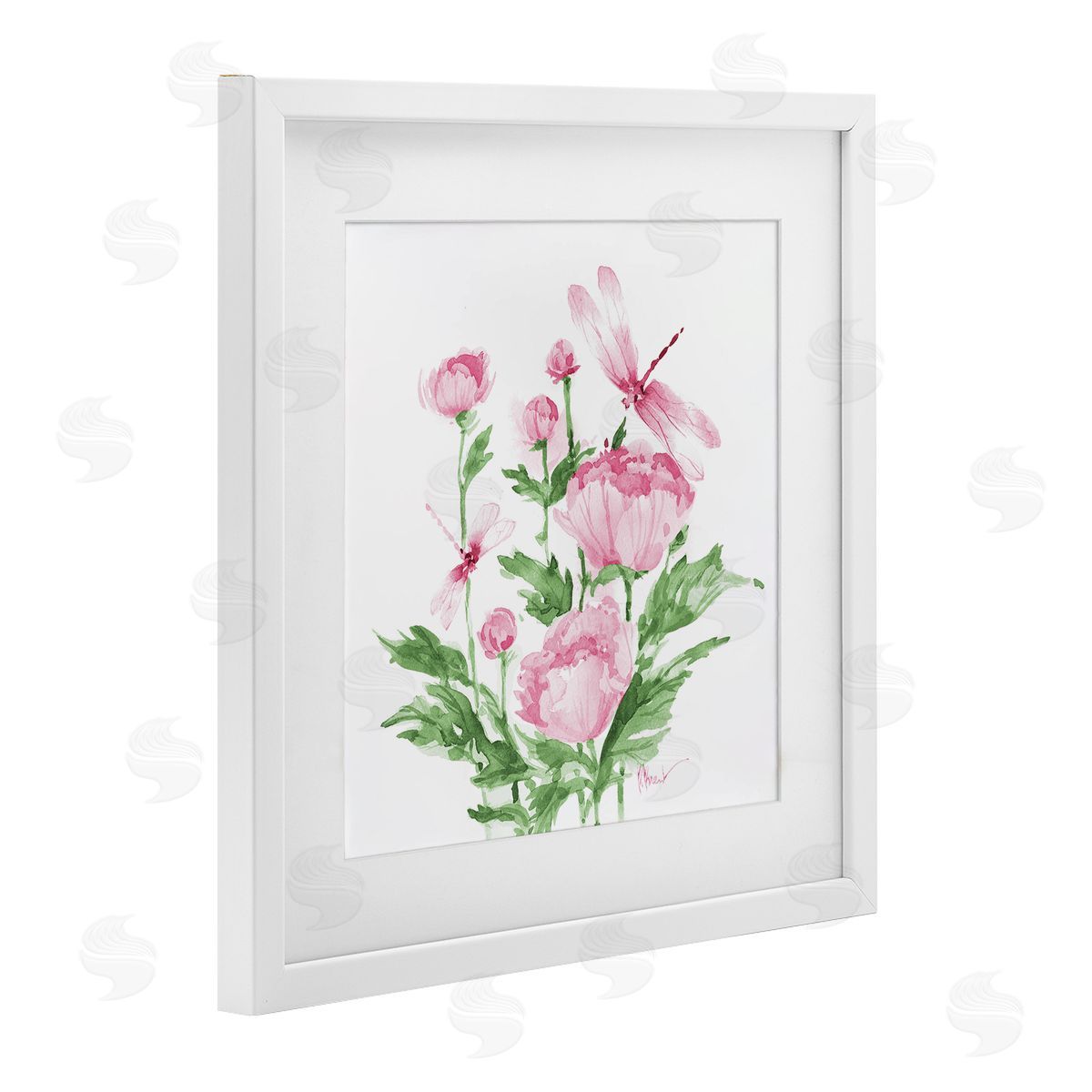 Paul Brent Province Peonies & Dragonfly Canvas Wall Art Print