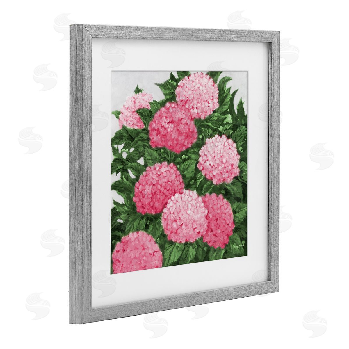 Paul Brent Pink Hydrangea Impressions Canvas Wall Art Print