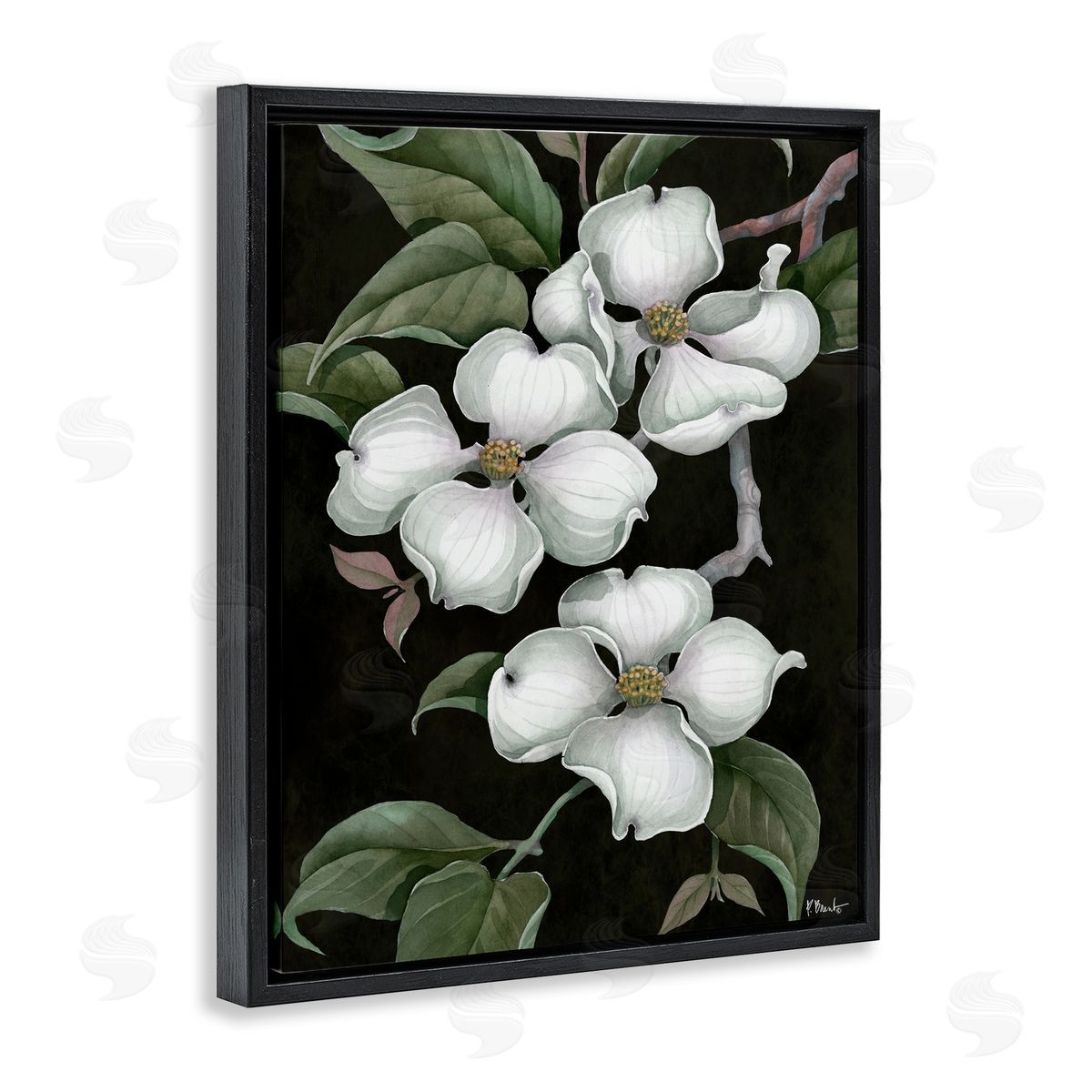 Paul Brent Vintage Dogwood Trio Canvas Wall Art Print