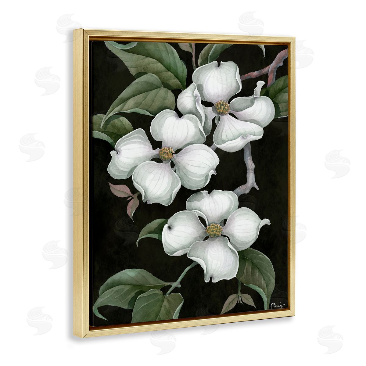 Paul Brent Vintage Dogwood Trio Canvas Wall Art Print