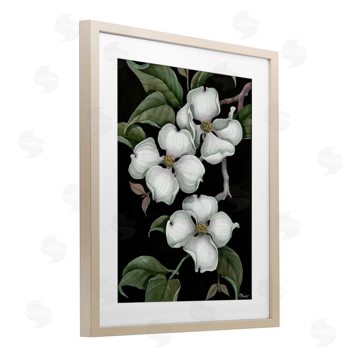 Paul Brent Vintage Dogwood Trio Canvas Wall Art Print