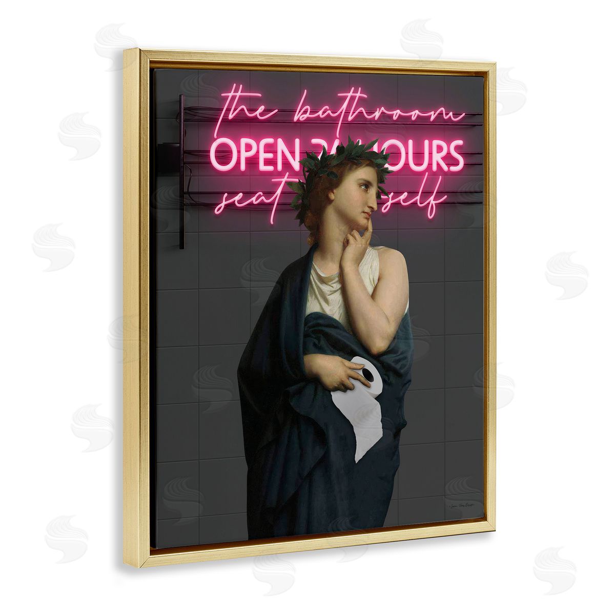 Seven Trees Design Classical Lady at Bathroom Canvas Wall Art Print