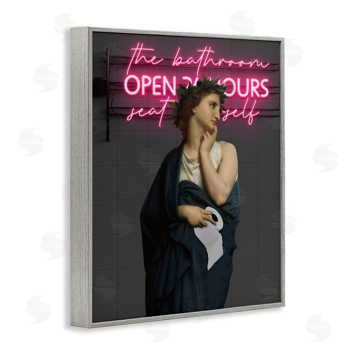 Seven Trees Design Classical Lady at Bathroom Canvas Wall Art Print