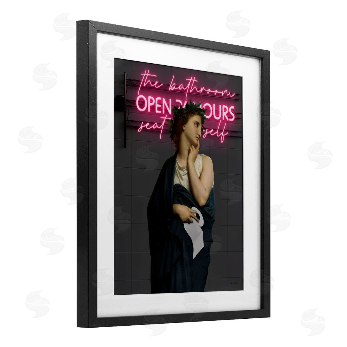 Seven Trees Design Classical Lady at Bathroom Canvas Wall Art Print