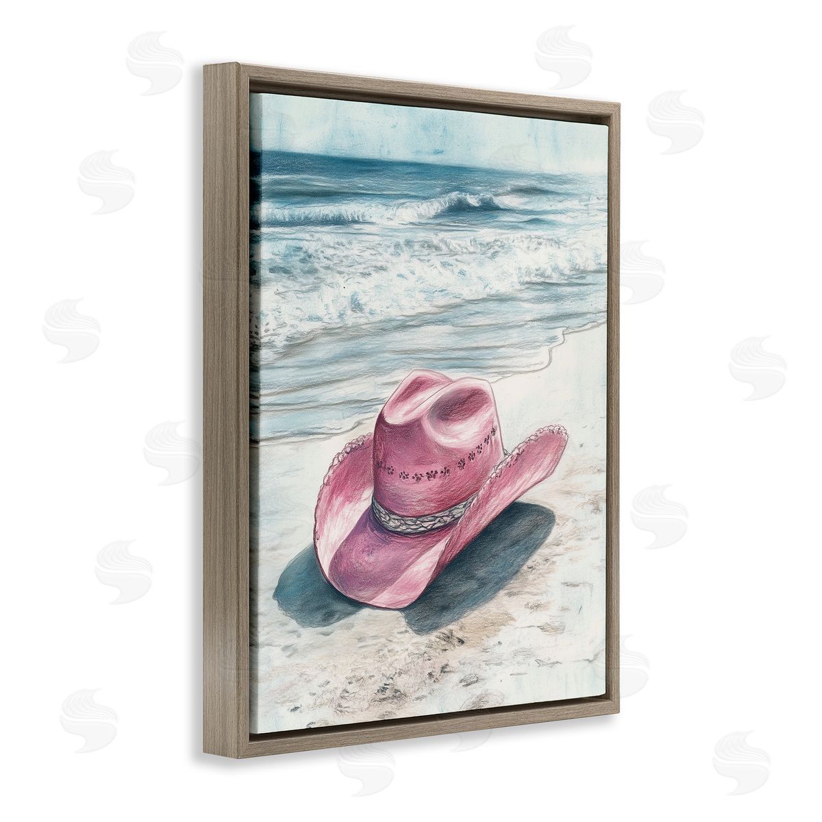 Heidi Kuntz Cowgirl Hat on Beach Canvas Wall Art Print