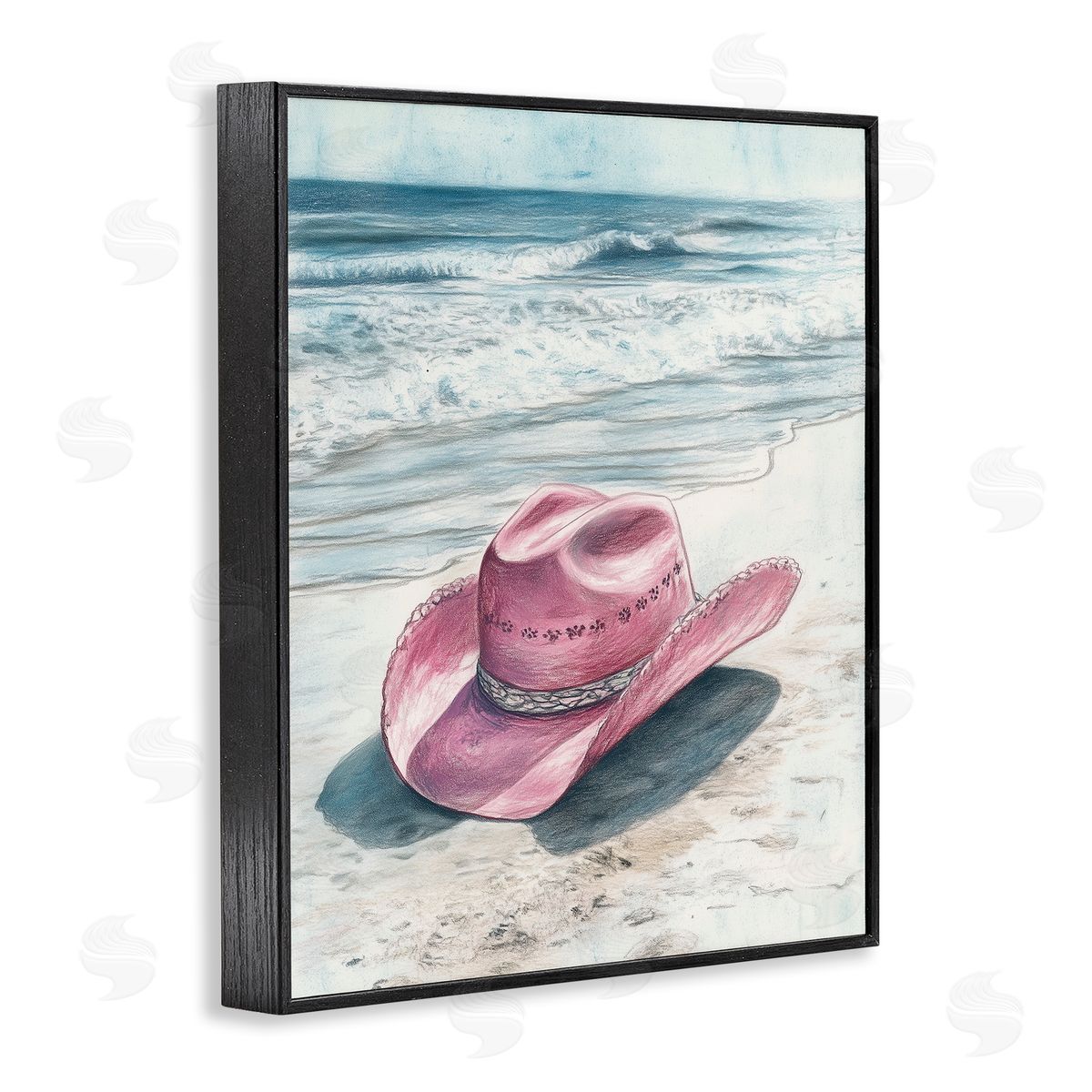 Heidi Kuntz Cowgirl Hat on Beach Canvas Wall Art Print