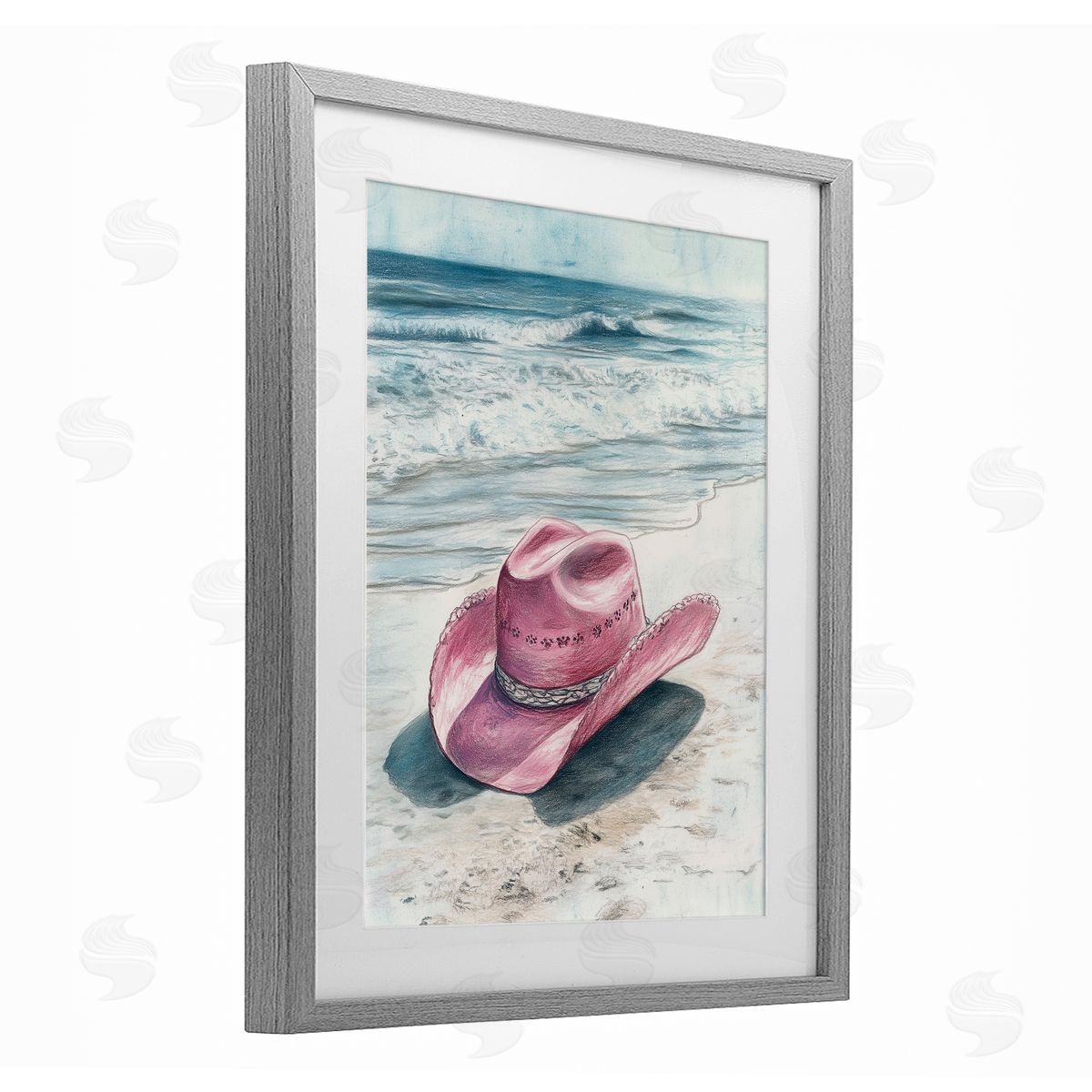 Heidi Kuntz Cowgirl Hat on Beach Canvas Wall Art Print