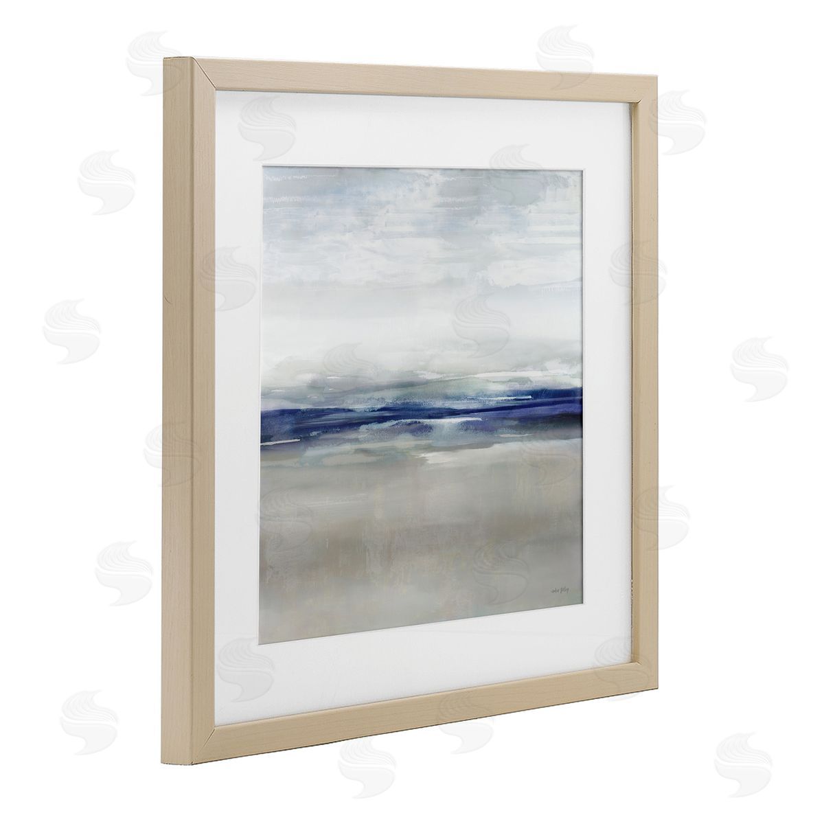Amber Sterling Soothing Faded Blue Horizon Canvas Wall Art Print