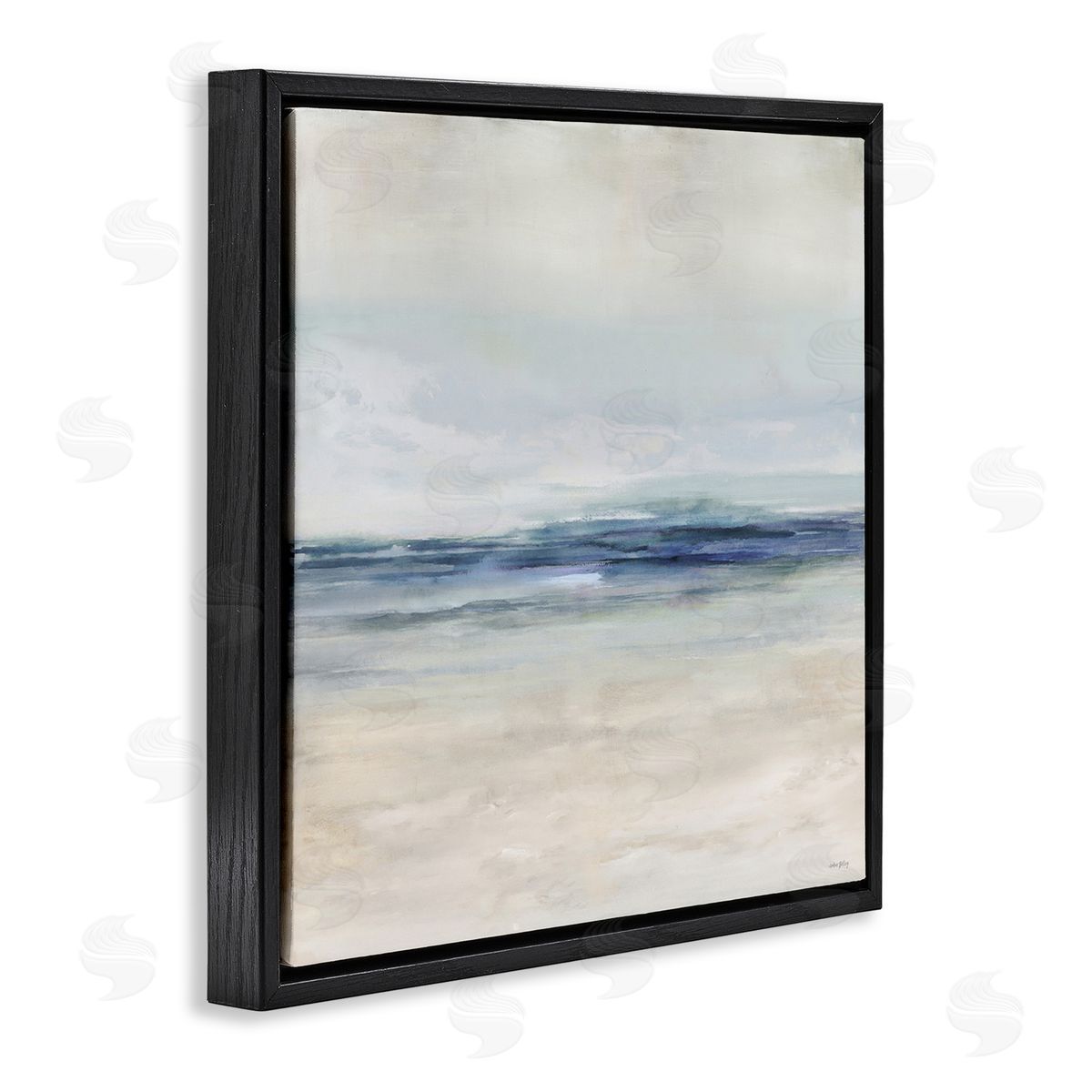 Amber Sterling Coastal Calm Beach Horizon Canvas Wall Art Print