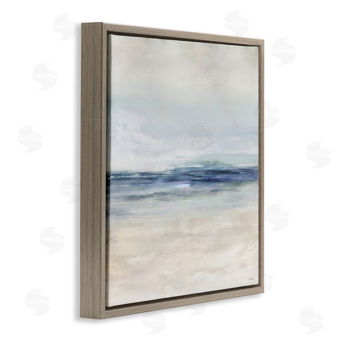 Amber Sterling Coastal Calm Beach Horizon Canvas Wall Art Print
