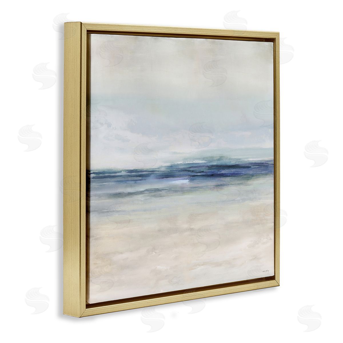 Amber Sterling Coastal Calm Beach Horizon Canvas Wall Art Print