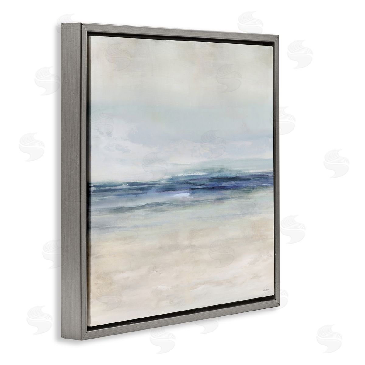 Amber Sterling Coastal Calm Beach Horizon Canvas Wall Art Print
