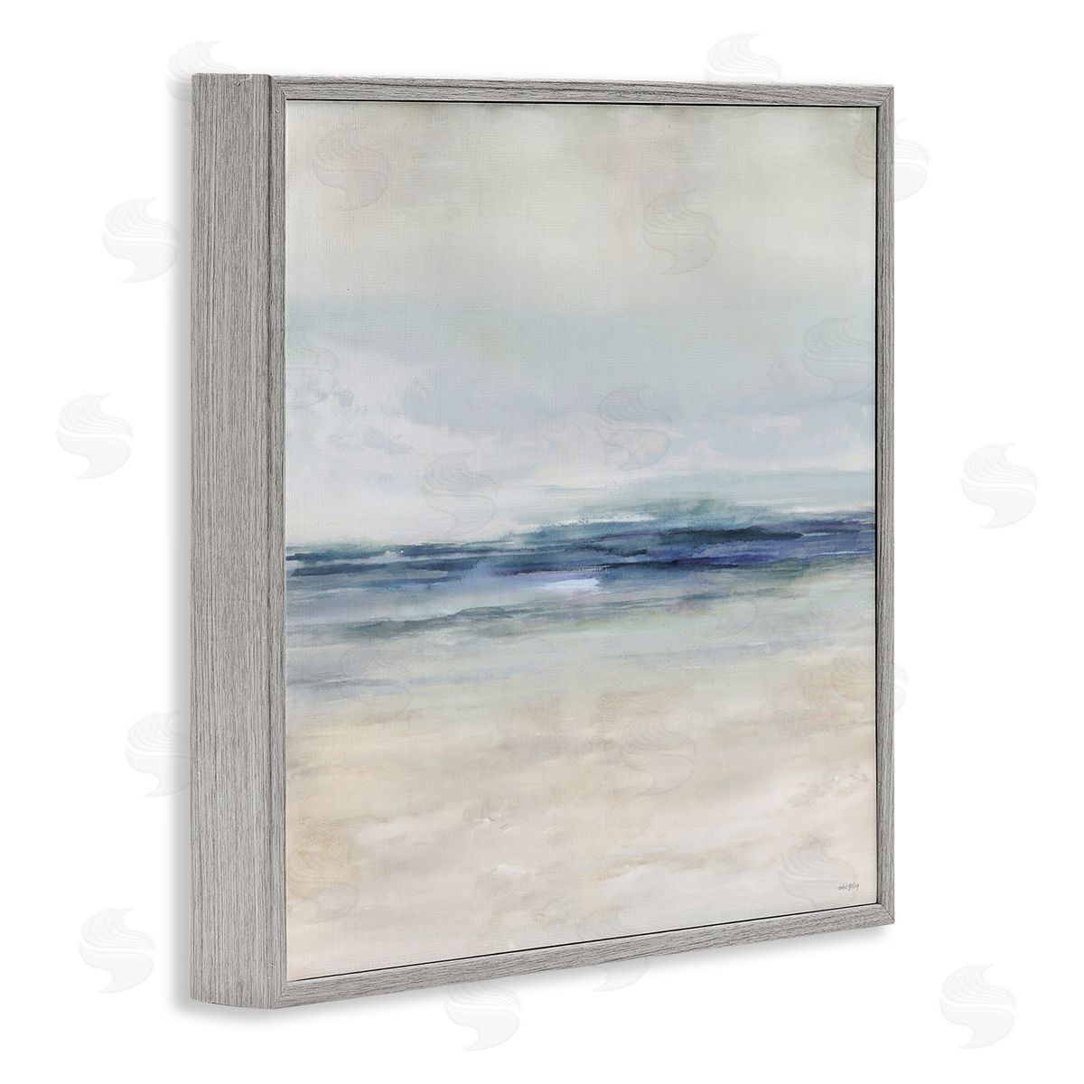 Amber Sterling Coastal Calm Beach Horizon Canvas Wall Art Print