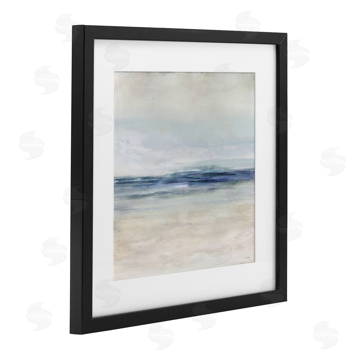Amber Sterling Coastal Calm Beach Horizon Canvas Wall Art Print