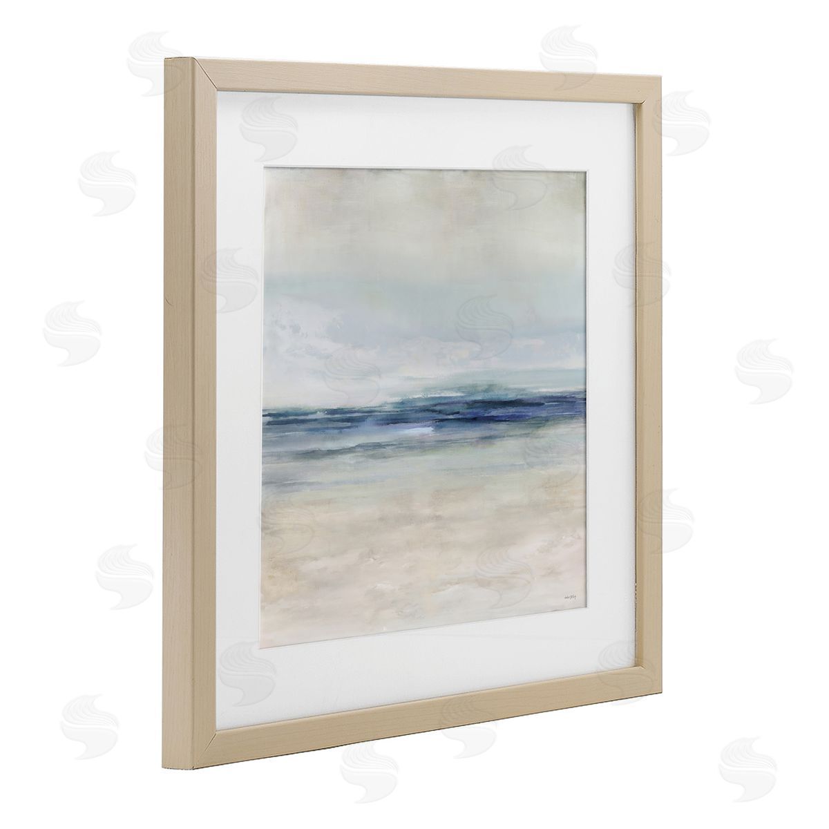 Amber Sterling Coastal Calm Beach Horizon Canvas Wall Art Print