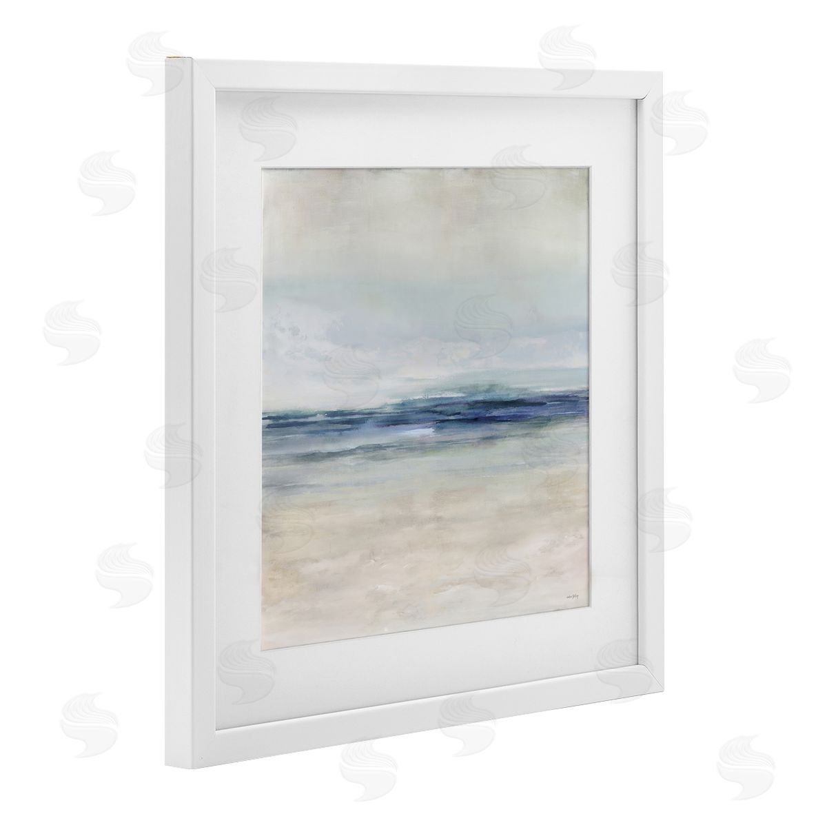 Amber Sterling Coastal Calm Beach Horizon Canvas Wall Art Print