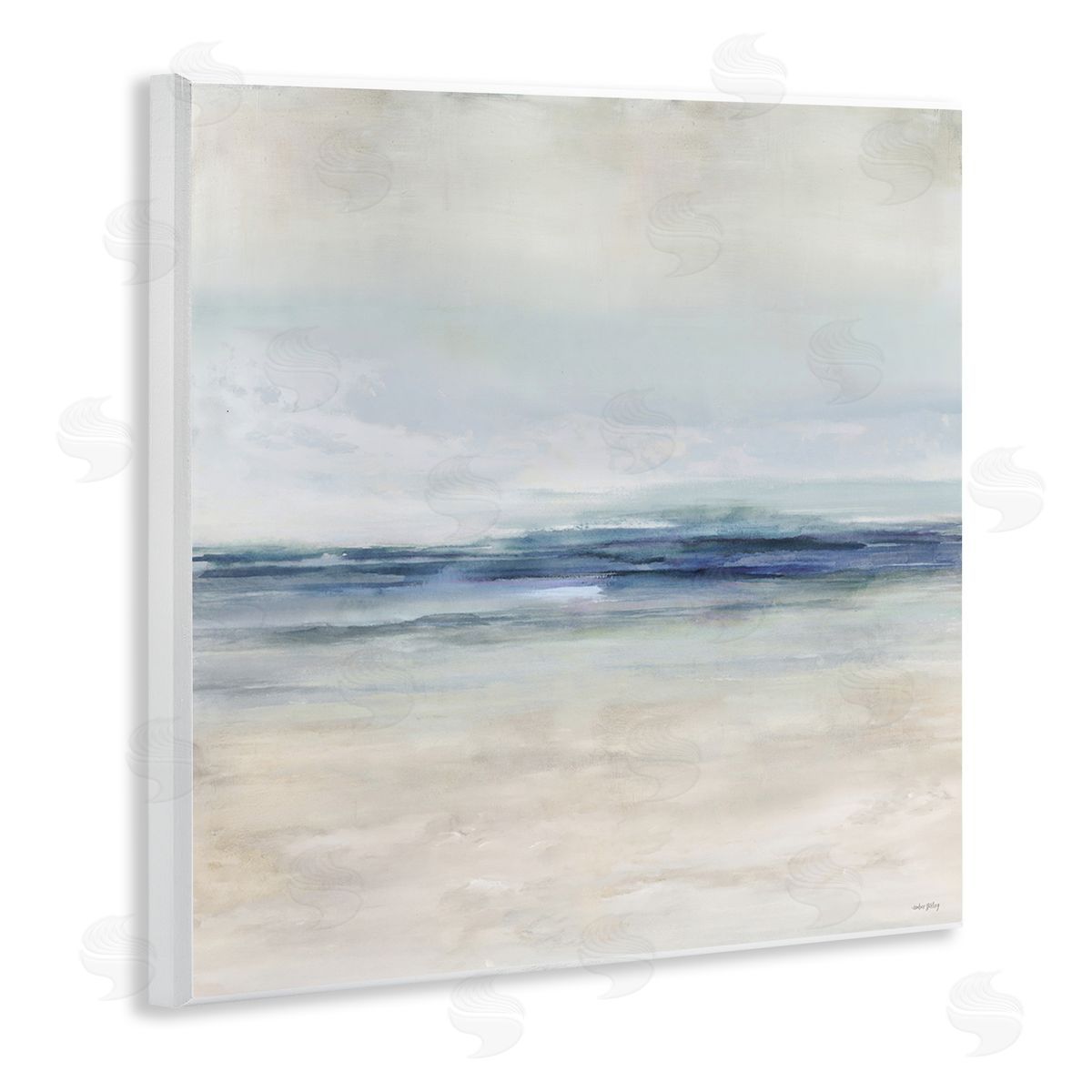 Amber Sterling Coastal Calm Beach Horizon Canvas Wall Art Print
