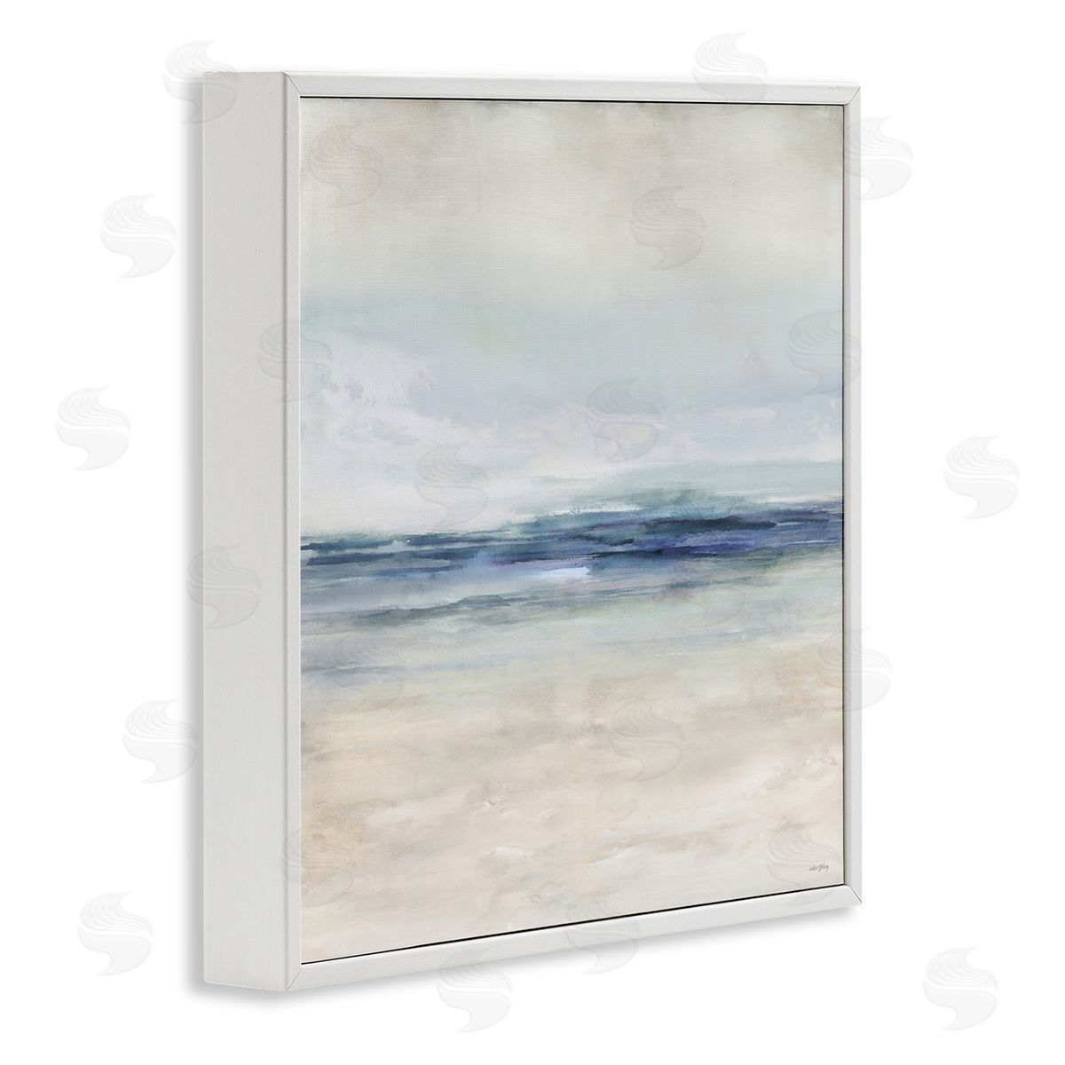 Amber Sterling Coastal Calm Beach Horizon Canvas Wall Art Print
