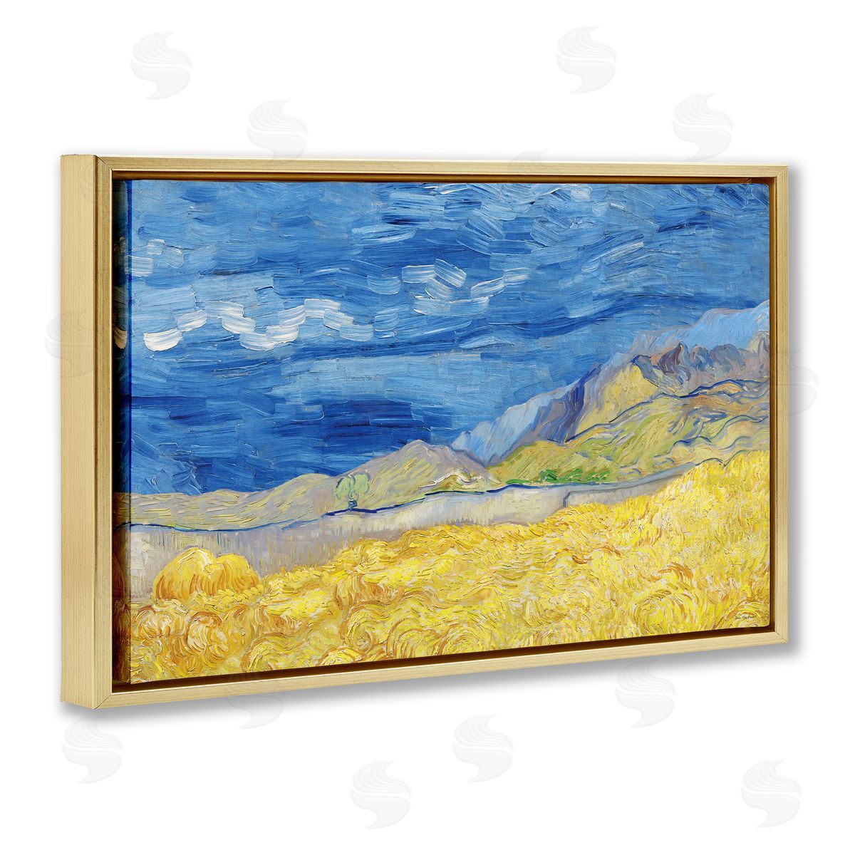 Seven Trees Design Land Meets Sky Expressionist Canvas Wall Art Print
