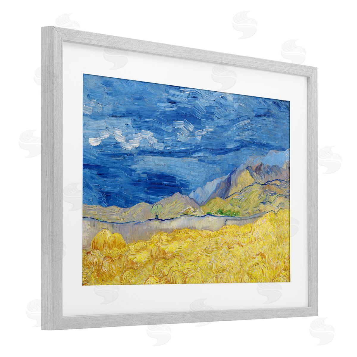 Seven Trees Design Land Meets Sky Expressionist Canvas Wall Art Print