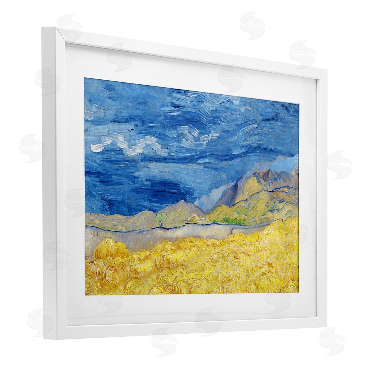 Seven Trees Design Land Meets Sky Expressionist Canvas Wall Art Print