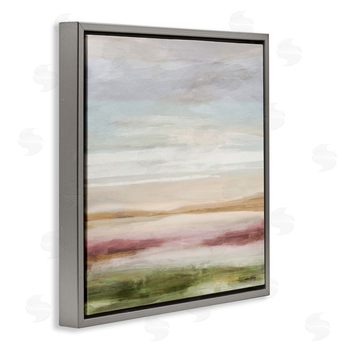 Amber Sterling Pastel Pastoral Landscape Canvas Wall Art Print