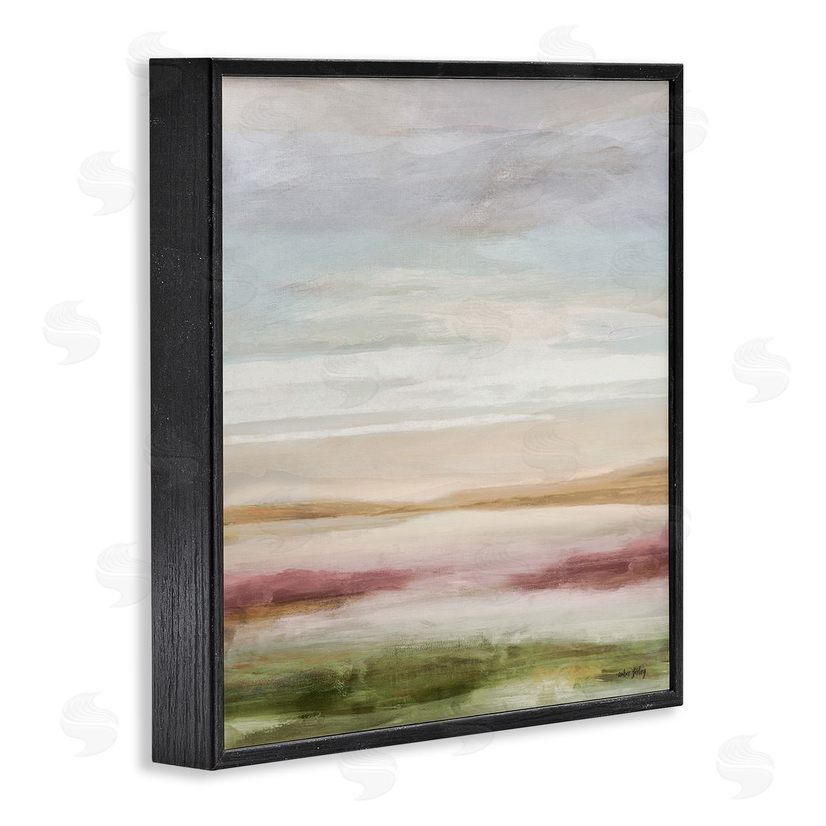 Amber Sterling Pastel Pastoral Landscape Canvas Wall Art Print