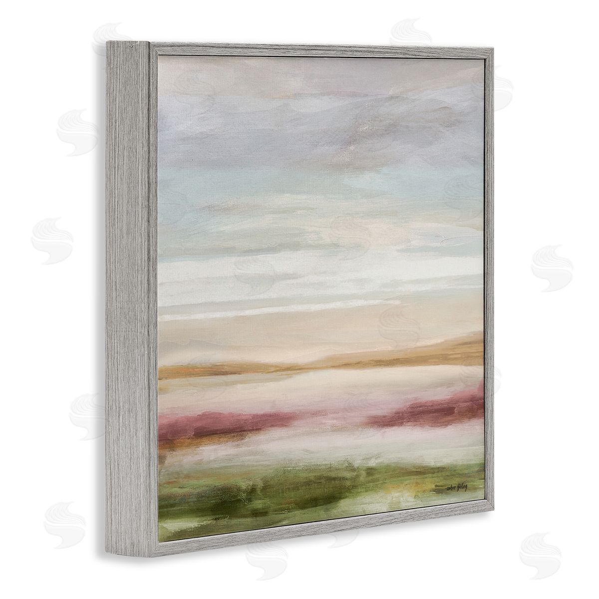 Amber Sterling Pastel Pastoral Landscape Canvas Wall Art Print