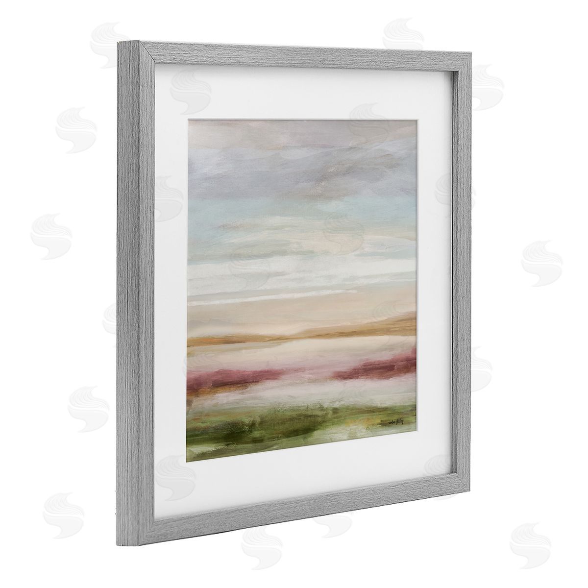 Amber Sterling Pastel Pastoral Landscape Canvas Wall Art Print