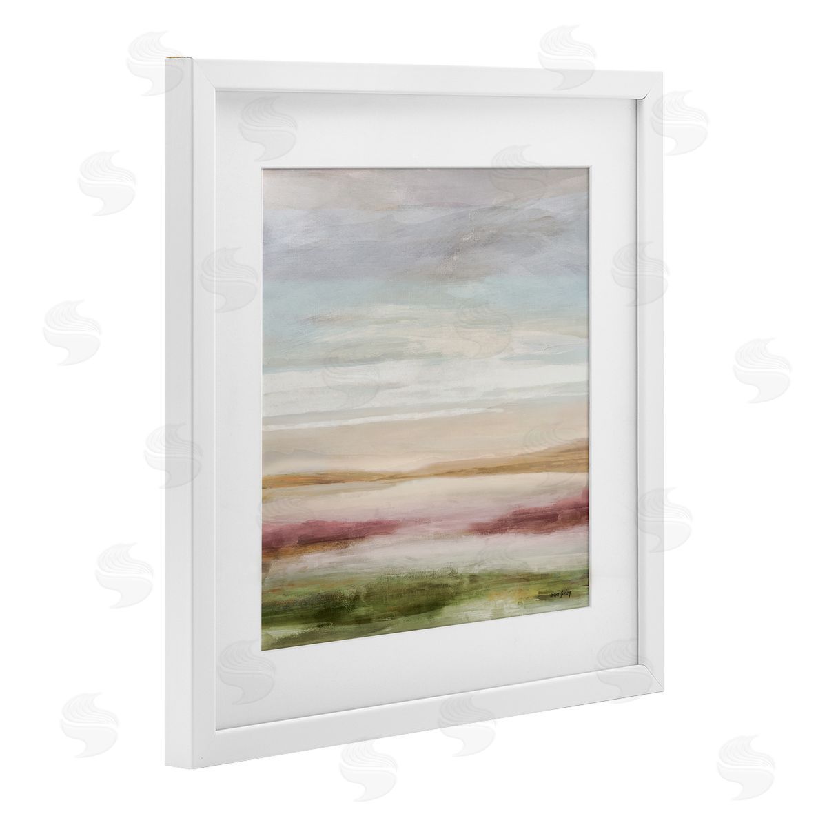 Amber Sterling Pastel Pastoral Landscape Canvas Wall Art Print