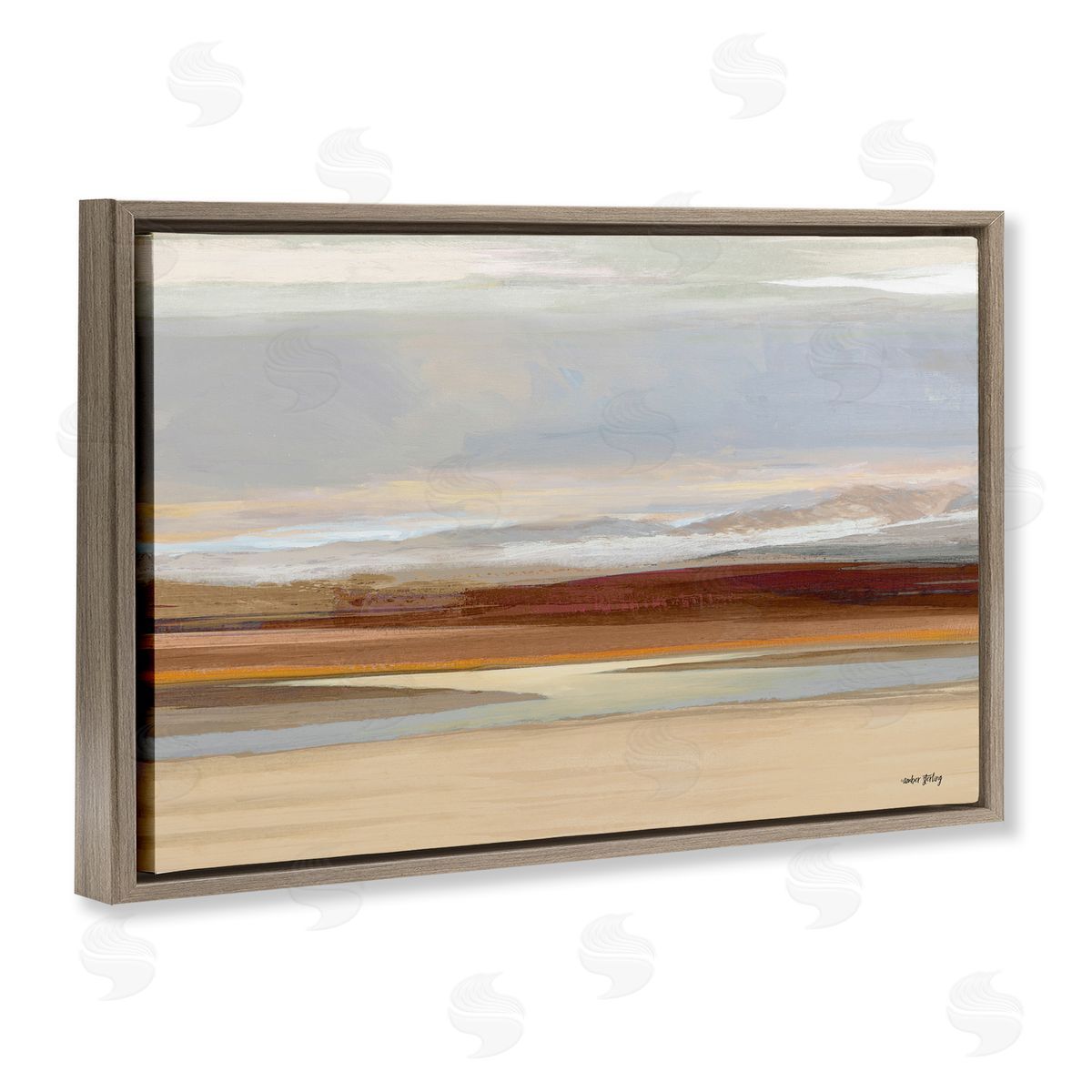 Amber Sterling Earthy Desert Landscape Canvas Wall Art Print