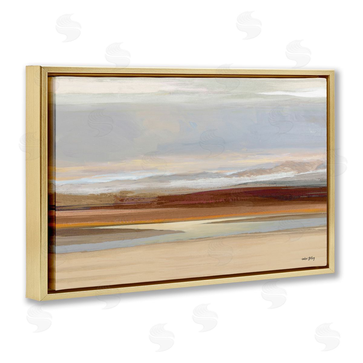 Amber Sterling Earthy Desert Landscape Canvas Wall Art Print
