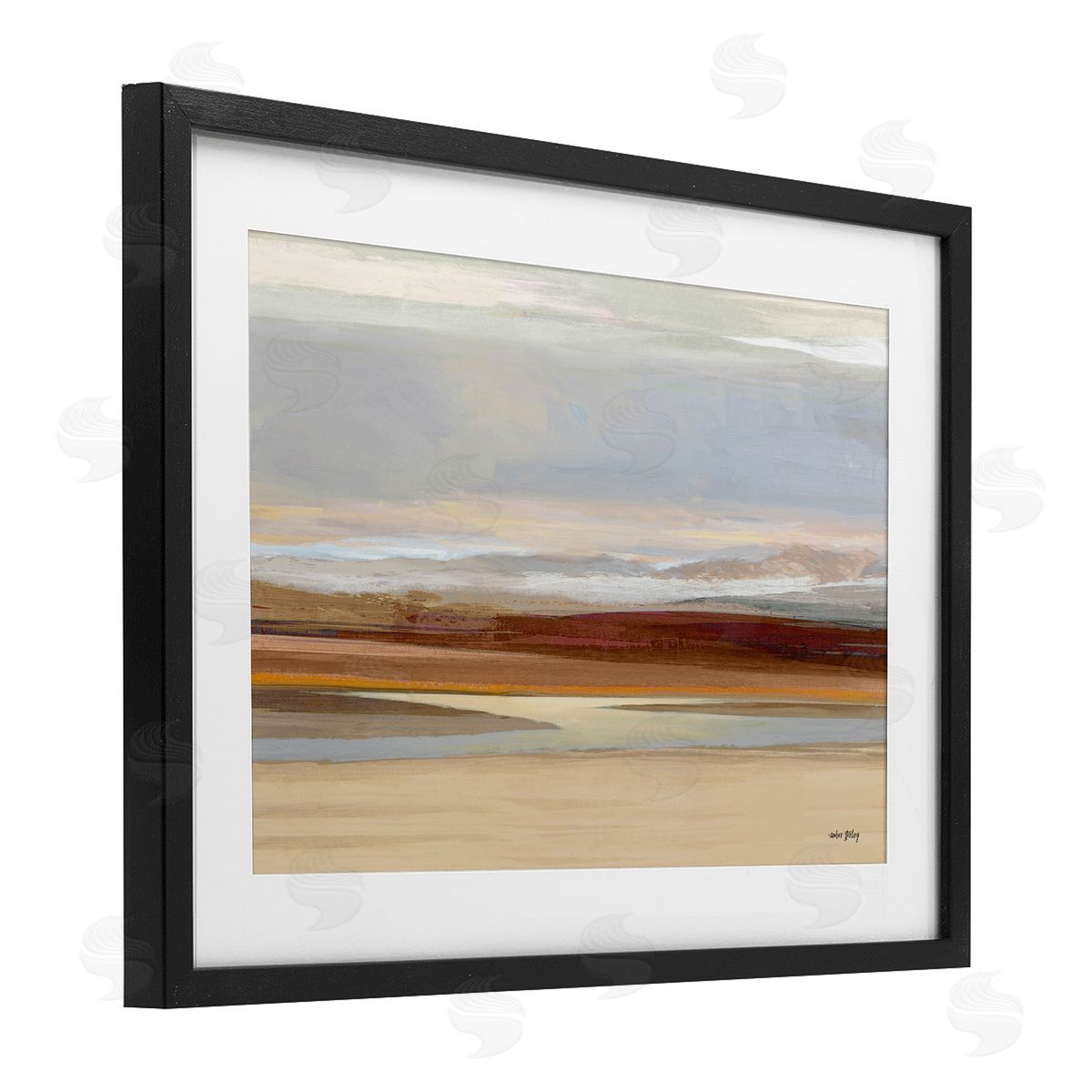 Amber Sterling Earthy Desert Landscape Canvas Wall Art Print