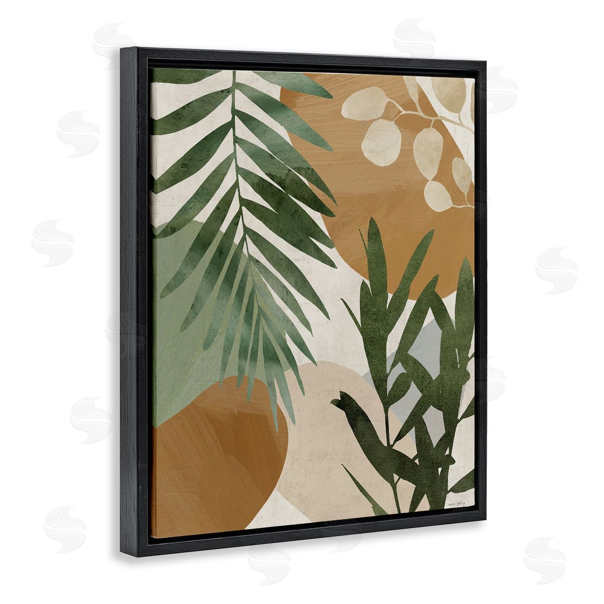 Amber Sterling Southwestern Tropical Leaves Canvas Wall Art Print