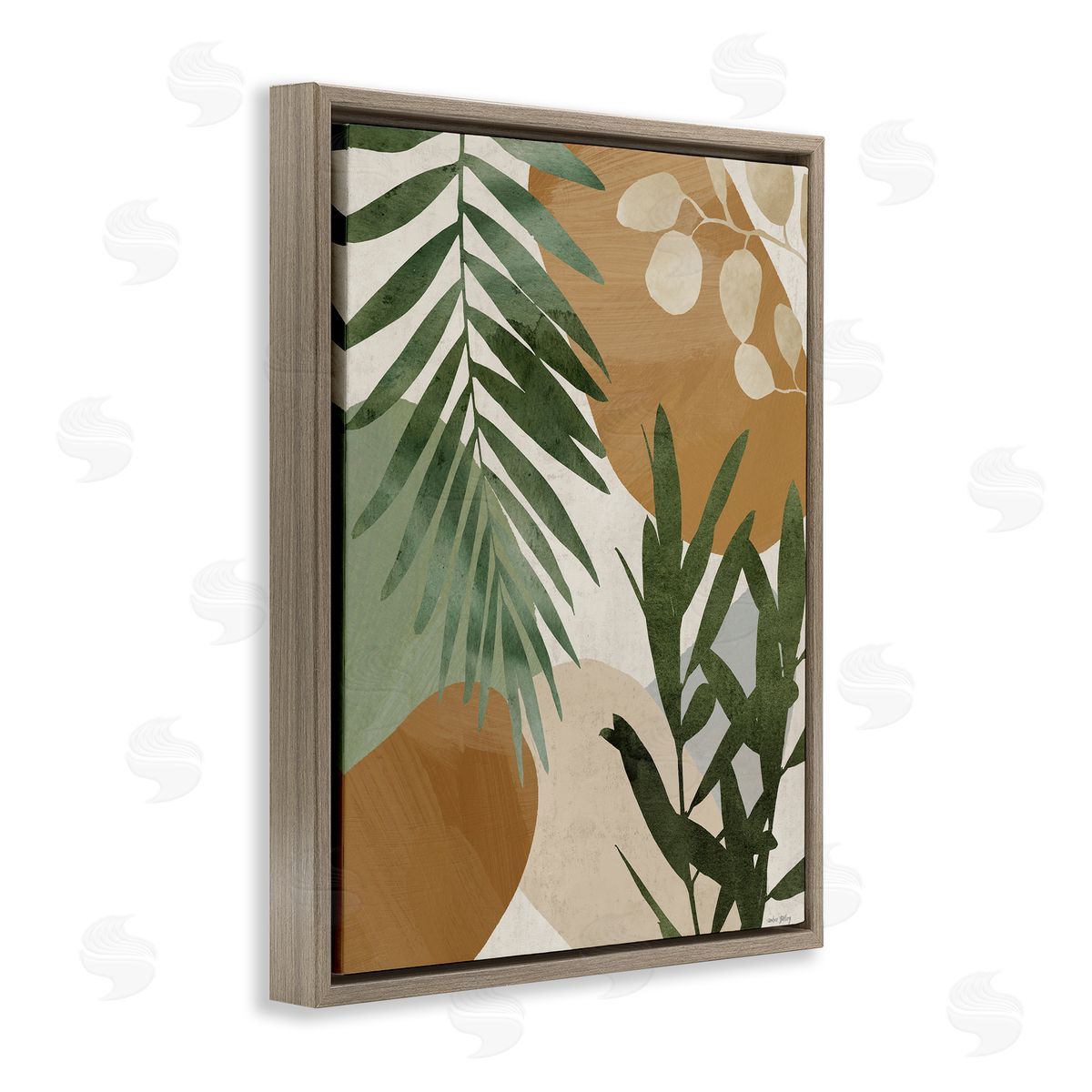 Amber Sterling Southwestern Tropical Leaves Canvas Wall Art Print