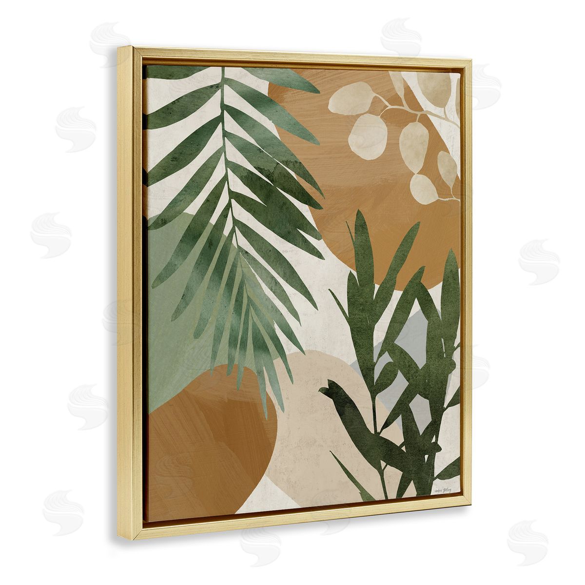 Amber Sterling Southwestern Tropical Leaves Canvas Wall Art Print