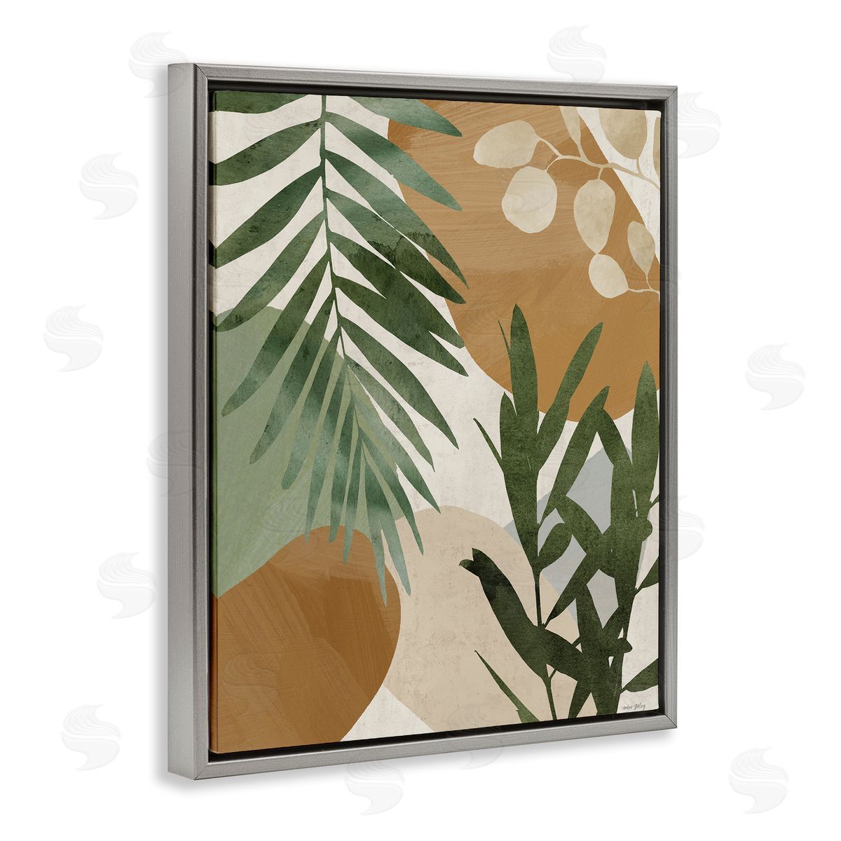 Amber Sterling Southwestern Tropical Leaves Canvas Wall Art Print