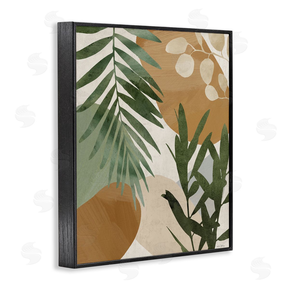 Amber Sterling Southwestern Tropical Leaves Canvas Wall Art Print
