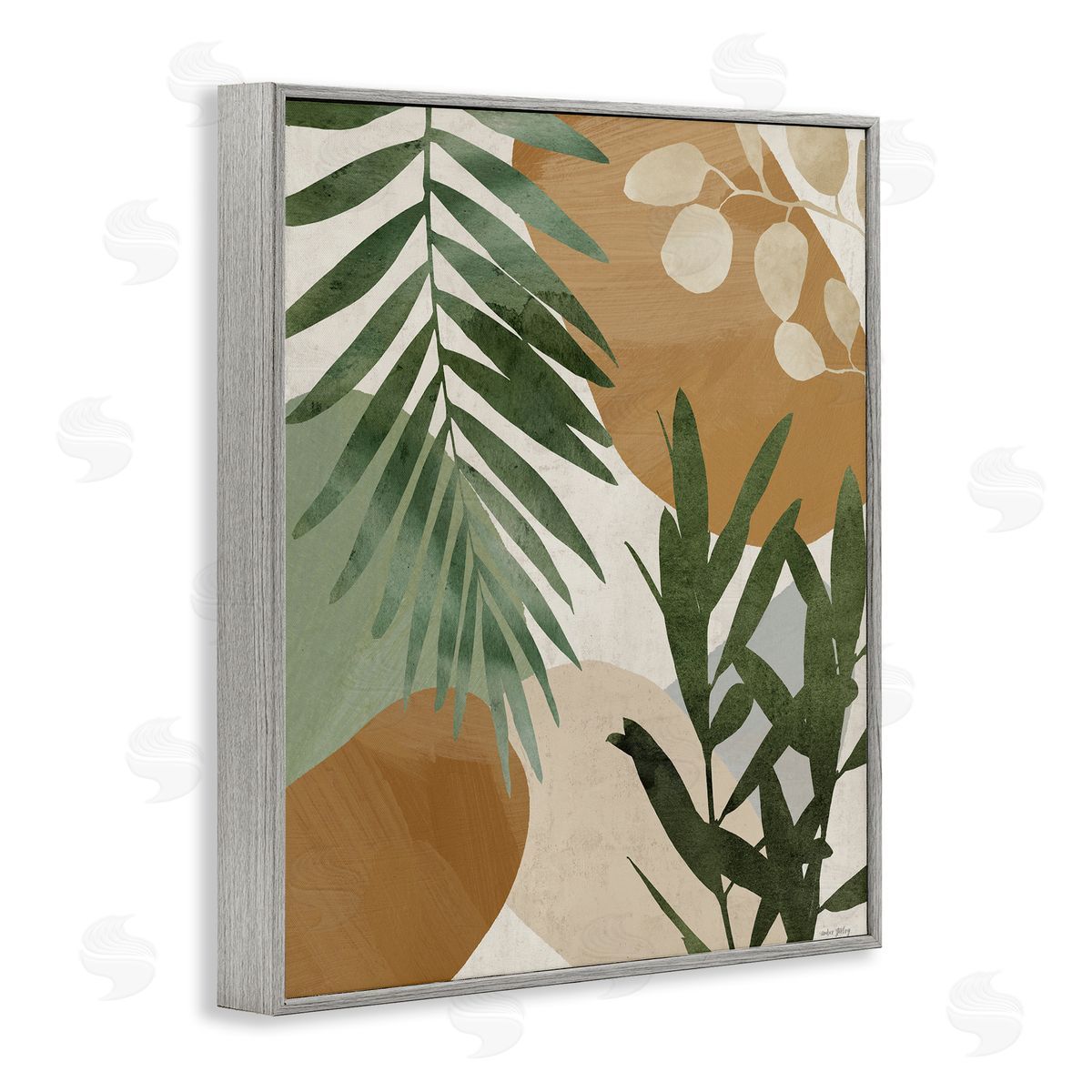 Amber Sterling Southwestern Tropical Leaves Canvas Wall Art Print
