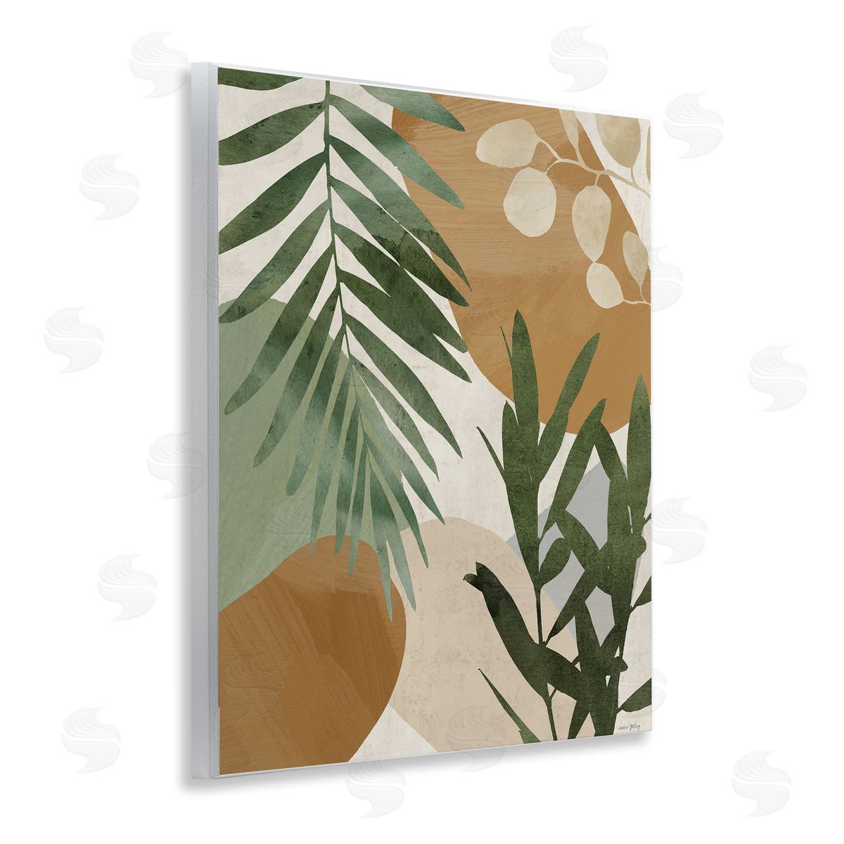 Amber Sterling Southwestern Tropical Leaves Canvas Wall Art Print