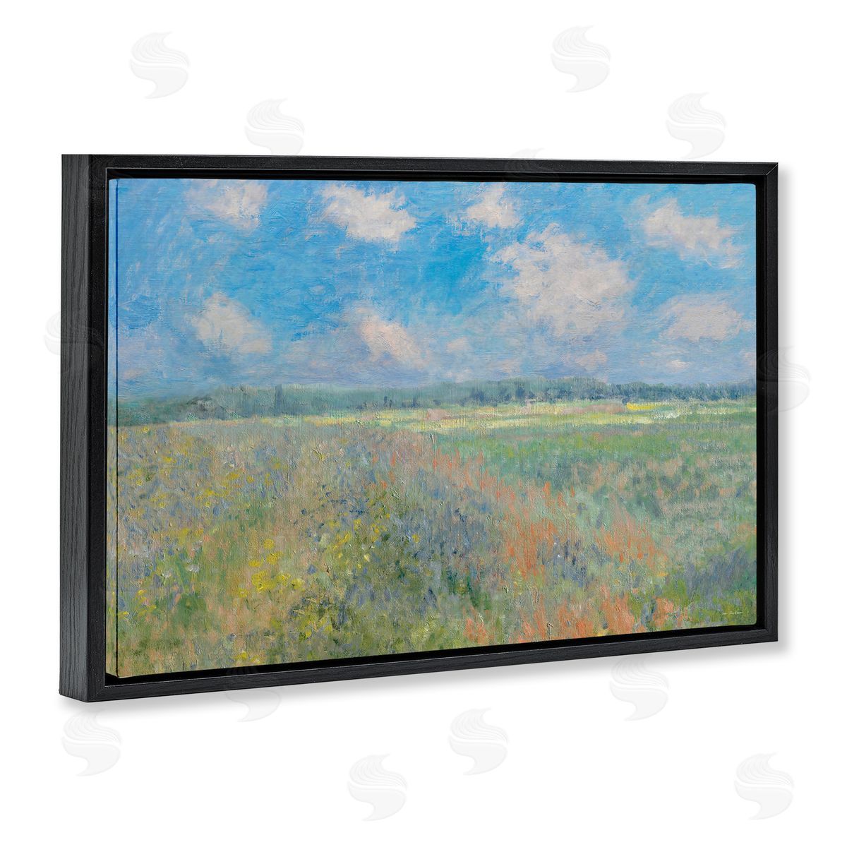 Seven Trees Design Tranquil Horizon Scattered Clouds Canvas Wall Art Print