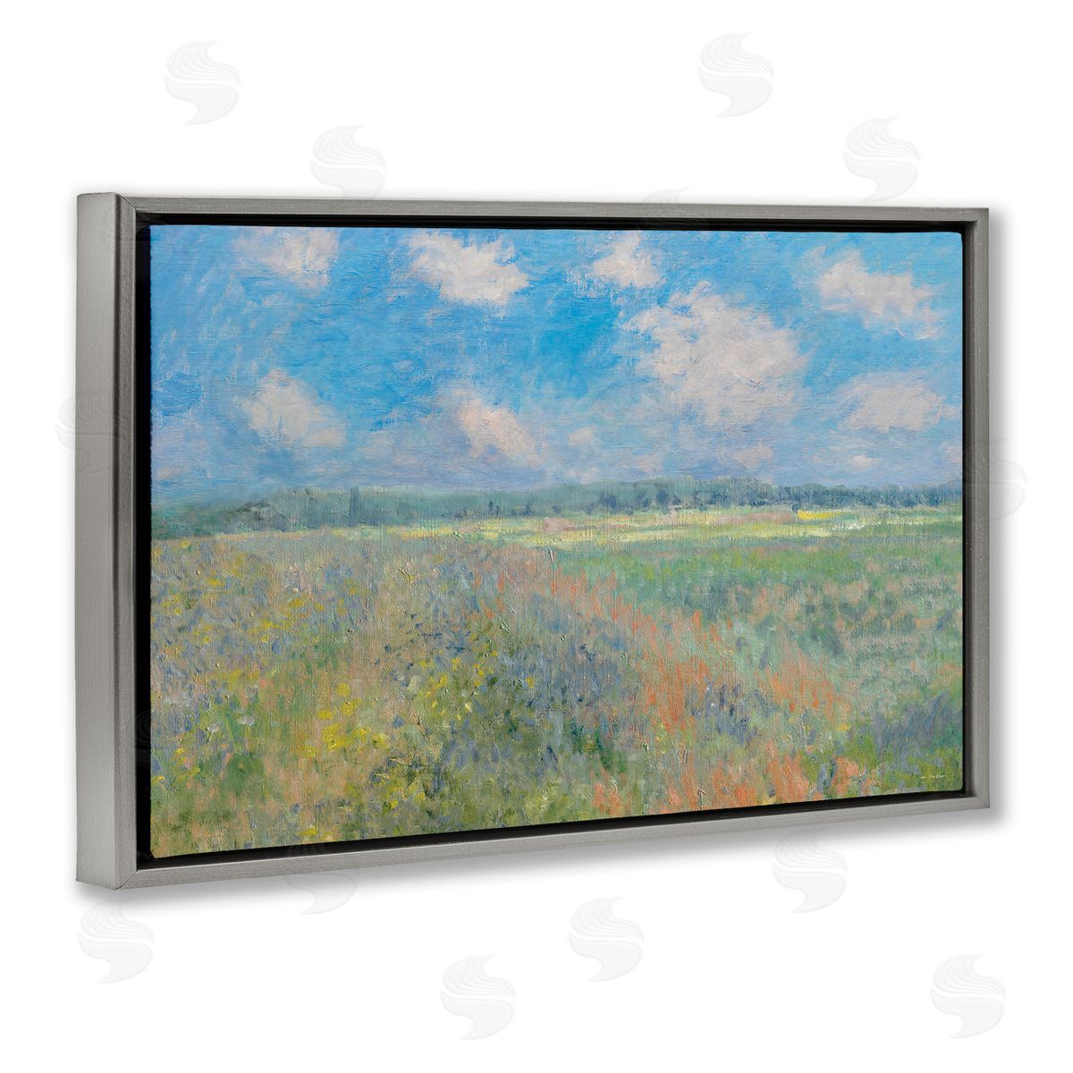 Seven Trees Design Tranquil Horizon Scattered Clouds Canvas Wall Art Print