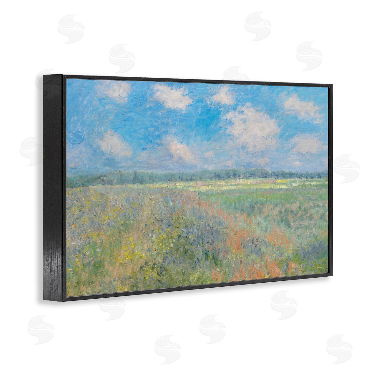 Seven Trees Design Tranquil Horizon Scattered Clouds Canvas Wall Art Print