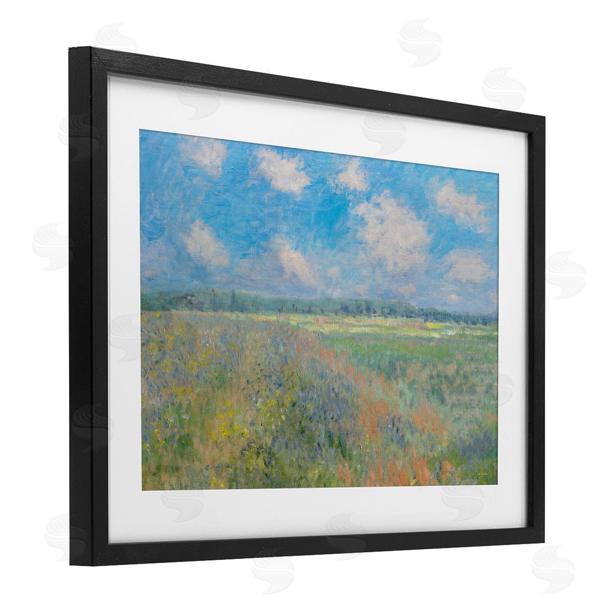 Seven Trees Design Tranquil Horizon Scattered Clouds Canvas Wall Art Print