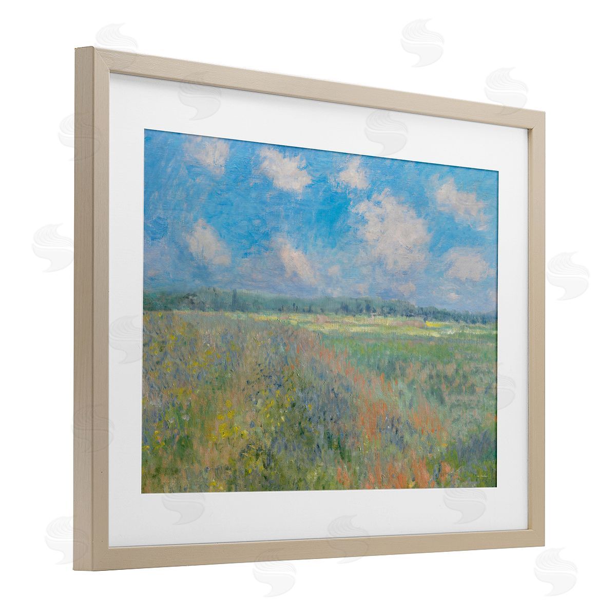 Seven Trees Design Tranquil Horizon Scattered Clouds Canvas Wall Art Print