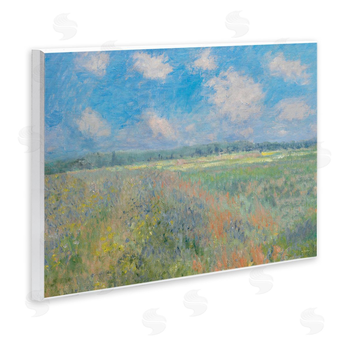 Seven Trees Design Tranquil Horizon Scattered Clouds Canvas Wall Art Print