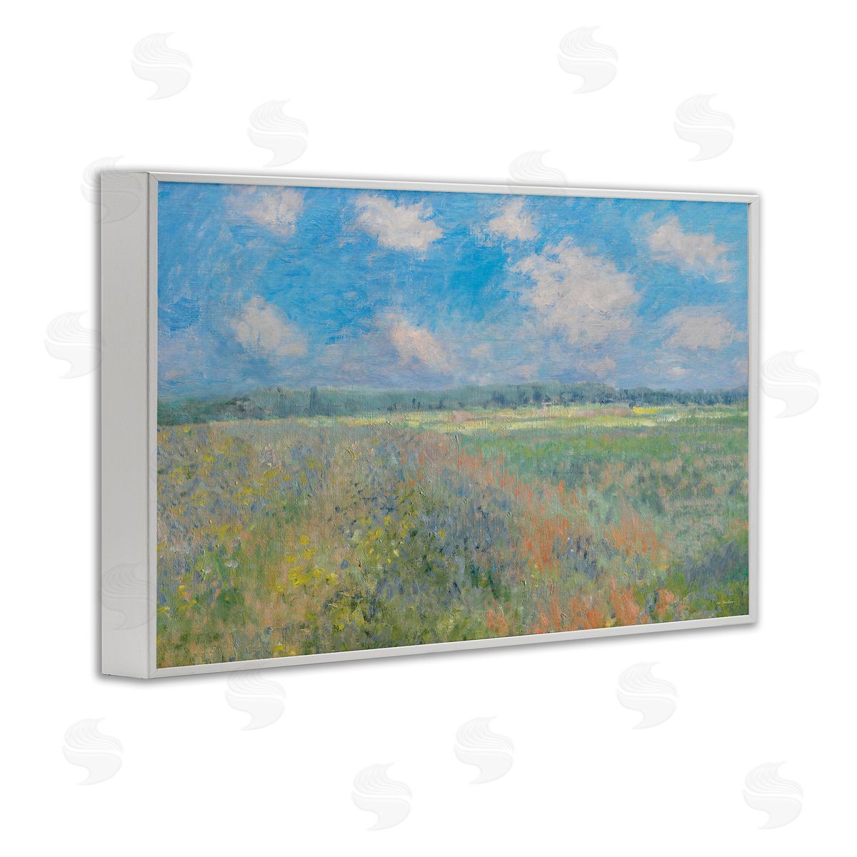 Seven Trees Design Tranquil Horizon Scattered Clouds Canvas Wall Art Print